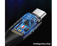 USAMS Kabel pleciony microUSB 1,2m Power-off 2A czarny - 1569061 - zdjęcie 3